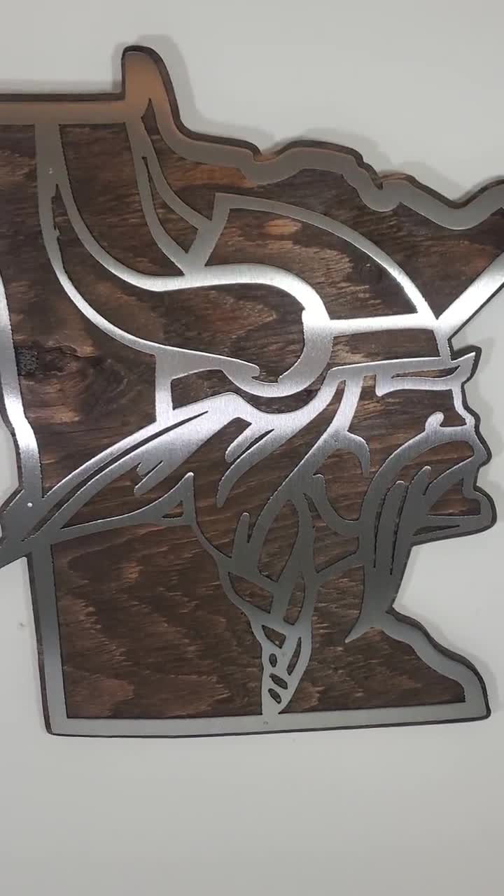 Minnesota Vikings 24 Wrought Iron Wall Art