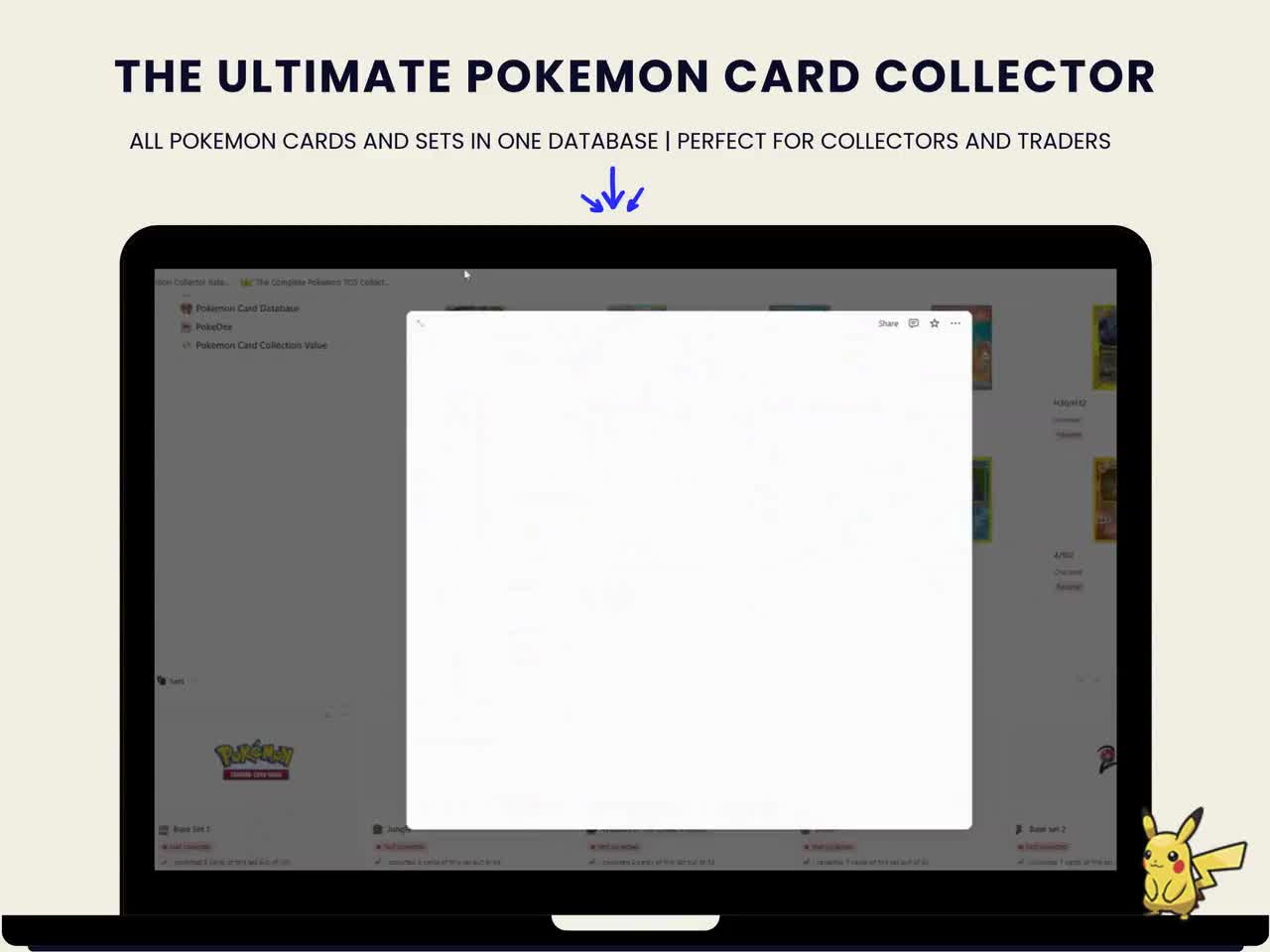 Pokmon Card Tracker Notion Template | Pokmon TCG Collection + Complete  Database | Track All Sets + Duplicates + Profit & Loss + Binder