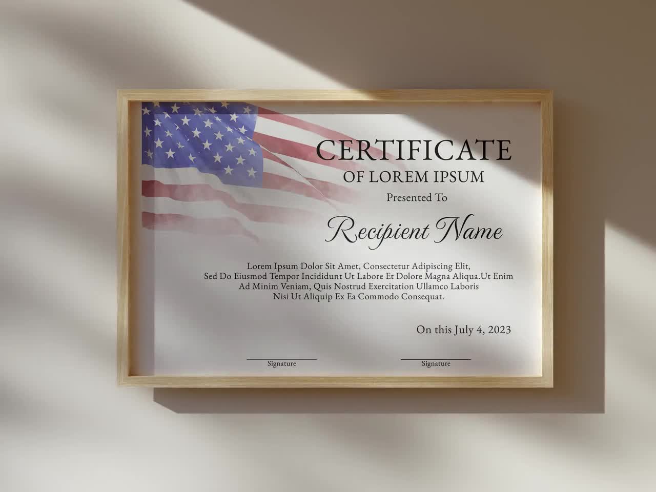 Veteran's Certificate of Appreciation Template, 4th of July, Editable Certificate With American Flag, Independence Day Certificate, Download - Etsy for Customizable Veterans Day Certificates Free Printables