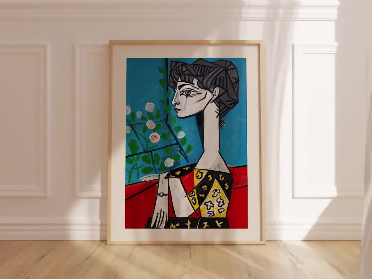 Picasso Print, Jacqueline With Flowers 1954, Picasso Poster
