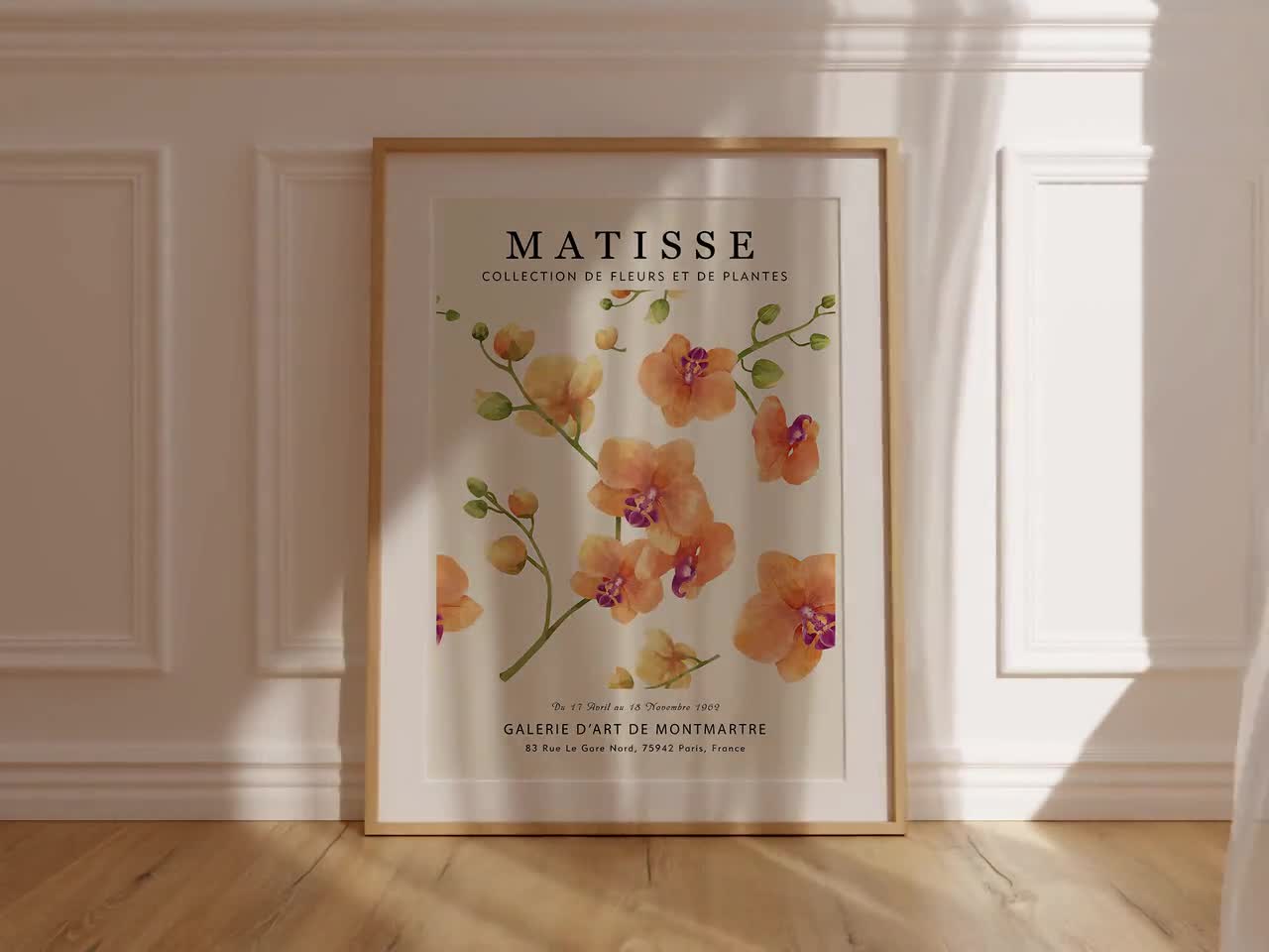 Henri Matisse Orchid Flower Poster, Flower Market Print, Matisse