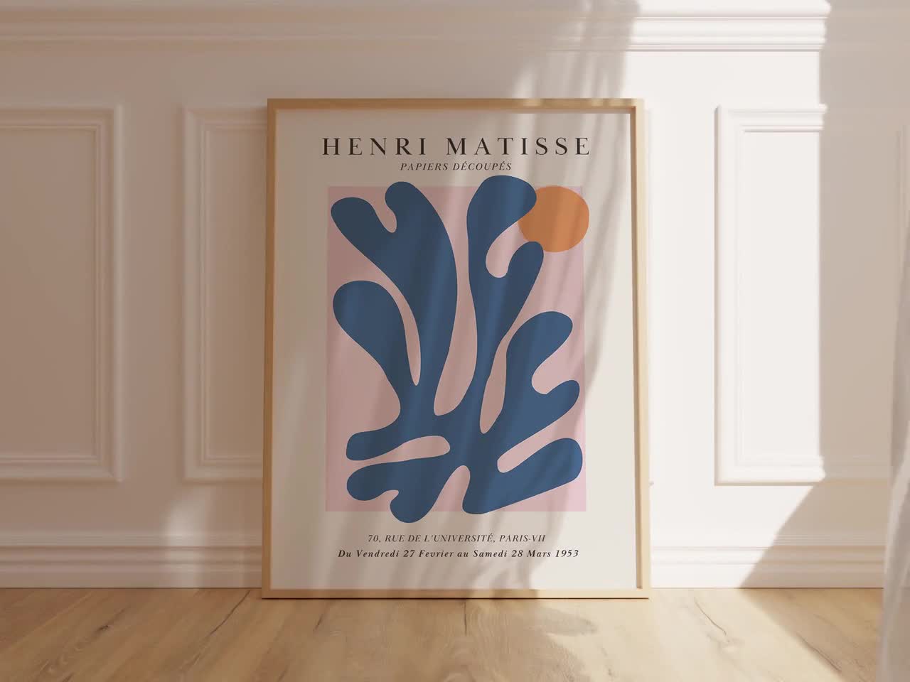 Matisse Floral Exhibition Print | Blue Leaf Papiers Decoupes