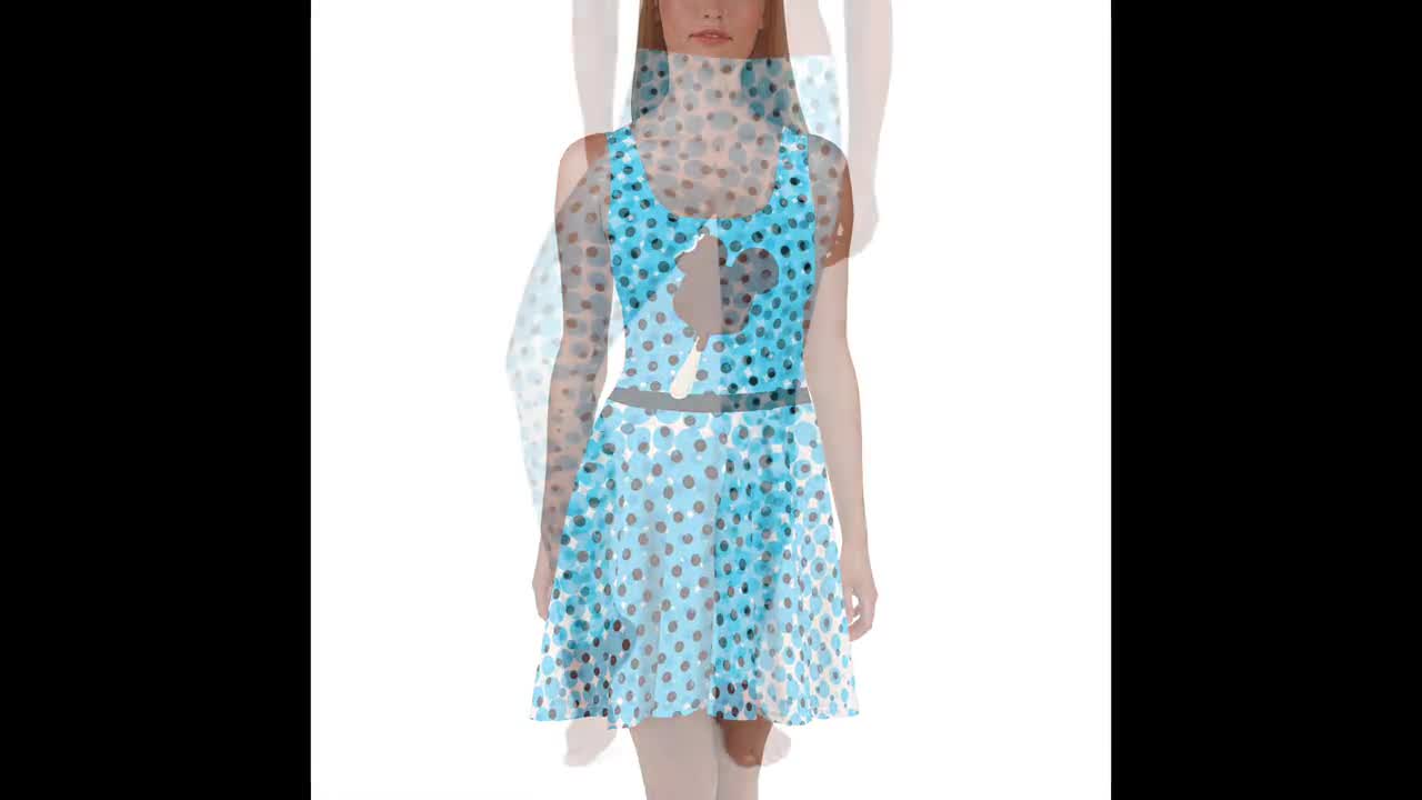 white christmas dresses Blue Velvet Figure Skating Dress – L'école Des Femmes main image 0