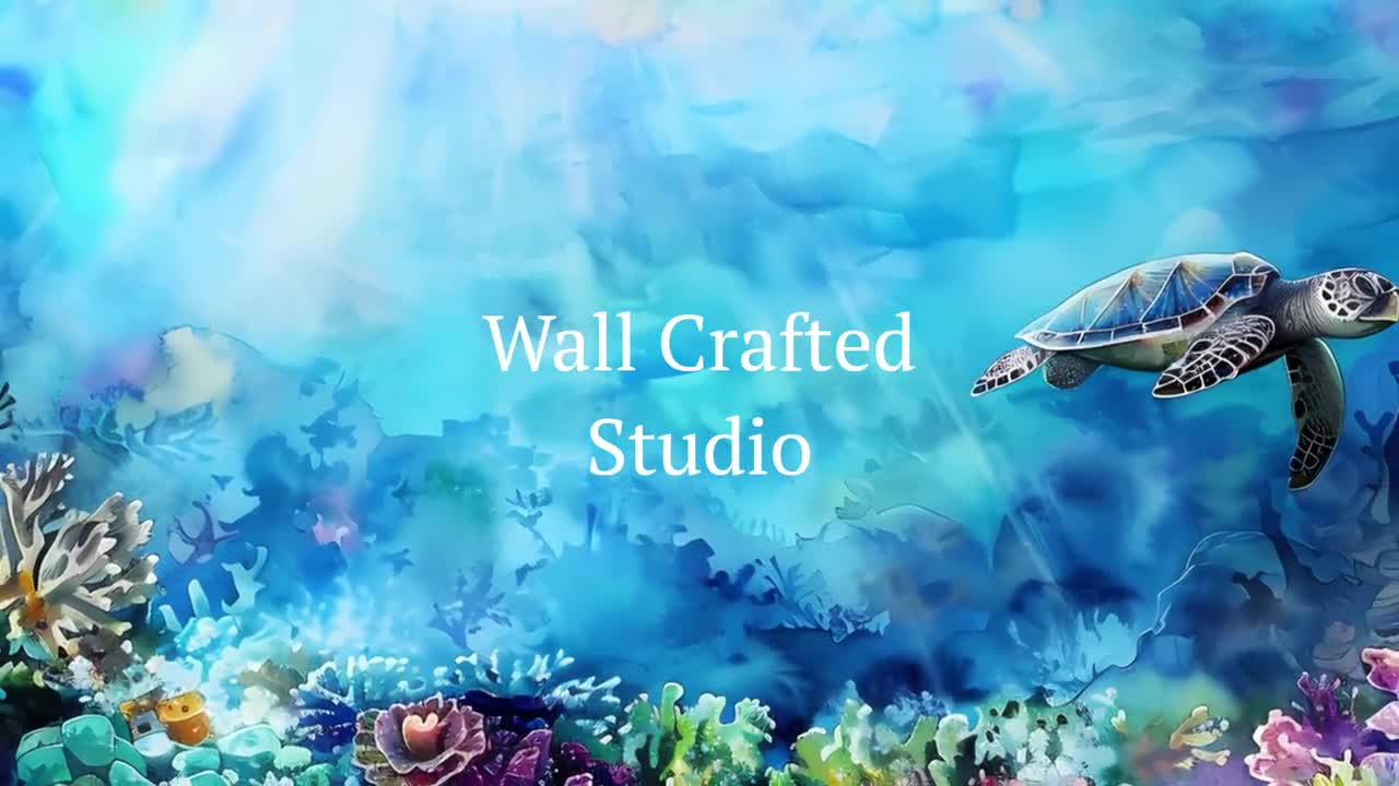 グレートバリアリーフの絵画、ウミガメの壁掛けアート、オーストラリア