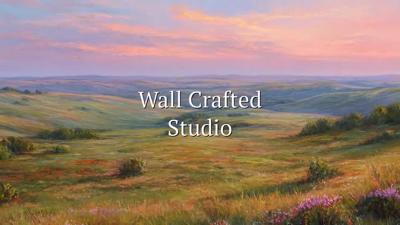 Flint Hills Sunset Painting, Tallgrass Prairie National Preserve