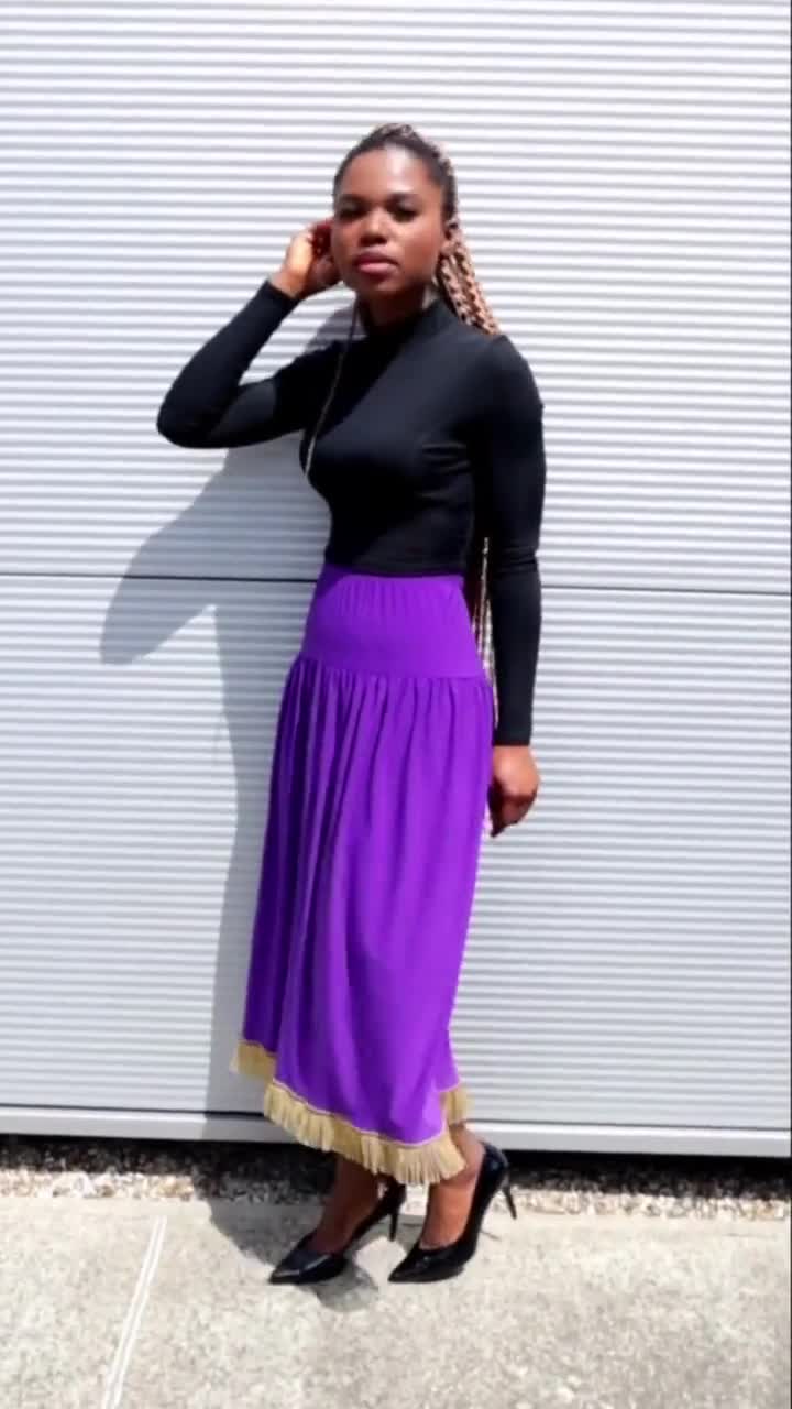 Simple Midi Skirt 10 Colours With Fringes Hebrew Israelite Modest Clothing  