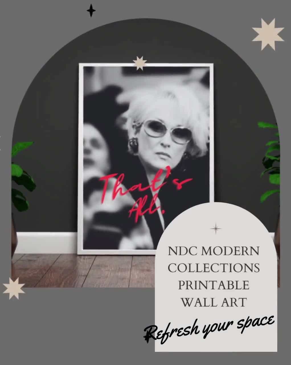 The Devil Wears Prada That's All Print, Miranda Priestly Quote Print,  Fashion Quote Wall Art, Fashion Movie Quote, Meryl Streep Quote Print, image size:1022x1280