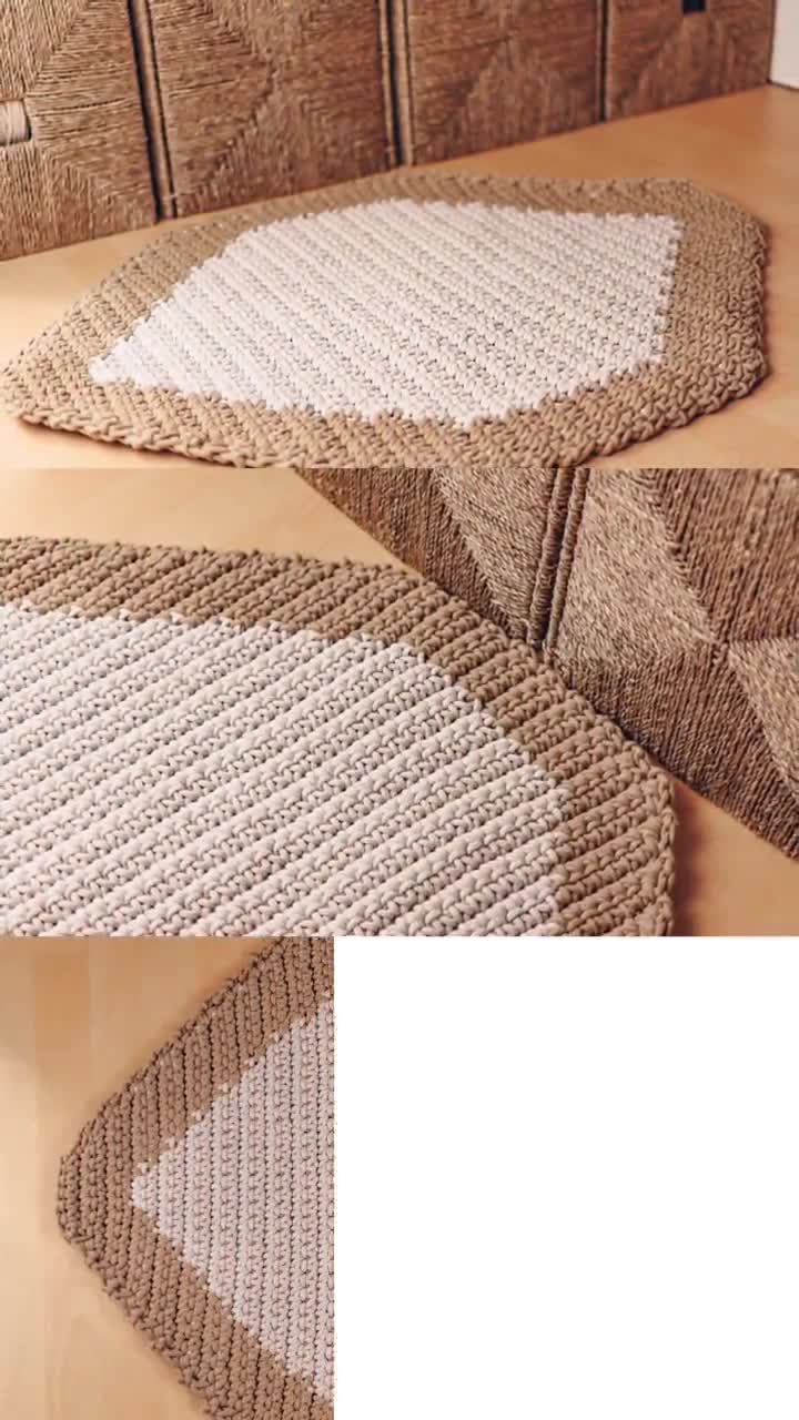 Crochet Rhombus Rug Pattern Modern Geometric Rug Pattern Decorative  Handmade Rug Pattern 