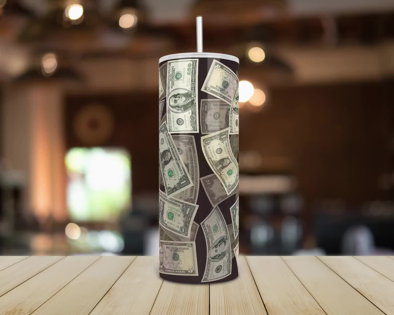 US Cash Money Tumbler Wrap PNG — drypdesigns