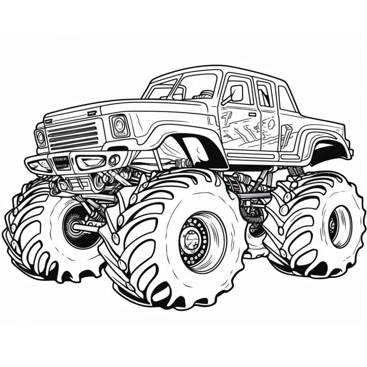 Monster Truck Coloring Book for Kids: Coloring Book for Kids Ages