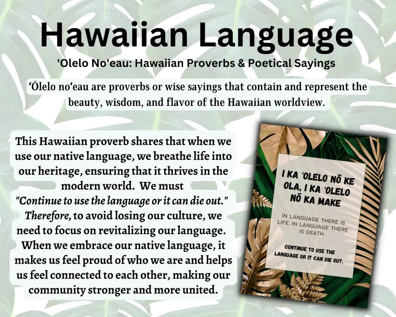 Hawaiian Inspirational Prints, Wall Decoration Bundle, Olelo Noeau