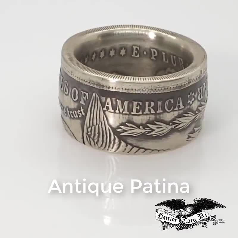1878-1921 Morgan Silver Dollar US Coin Ring (wedding Band