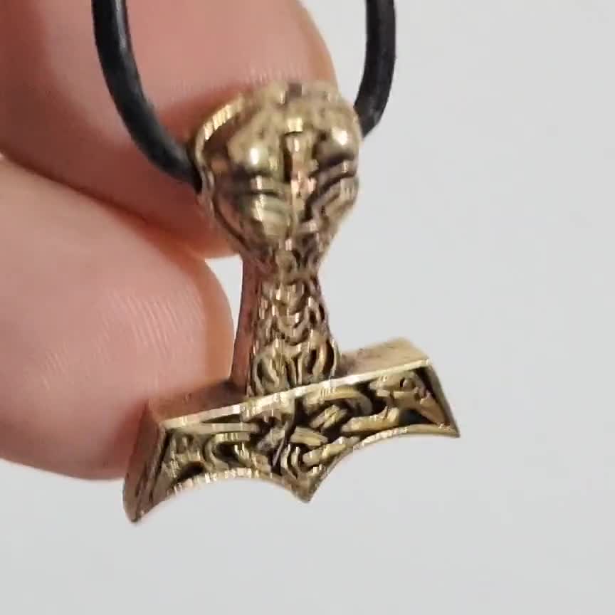 ★MEENDERI★(HANDMADE) KERNEL KNIT NECKLACE - BROWN★正規品 Thors Hammer Uhtred Bronze Necklace Pendant Protection