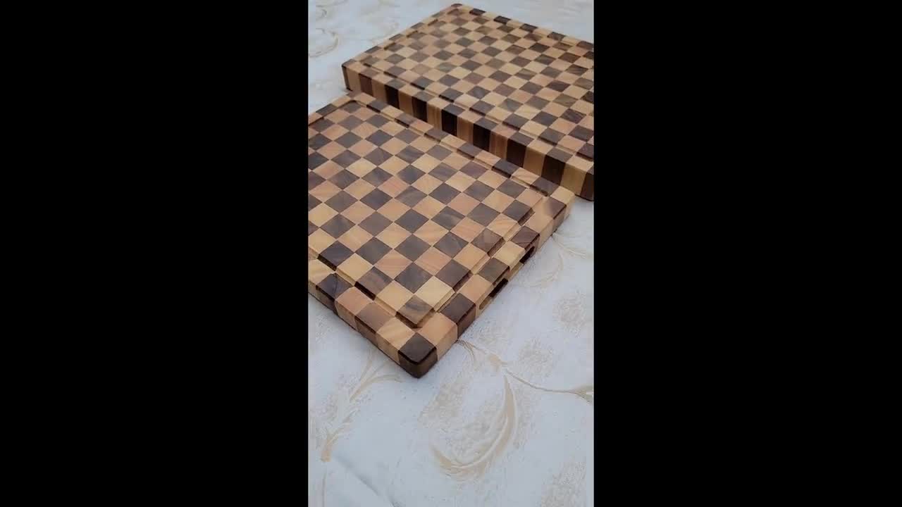 Plaid End Grain Cutting Board – CAC Woodworks