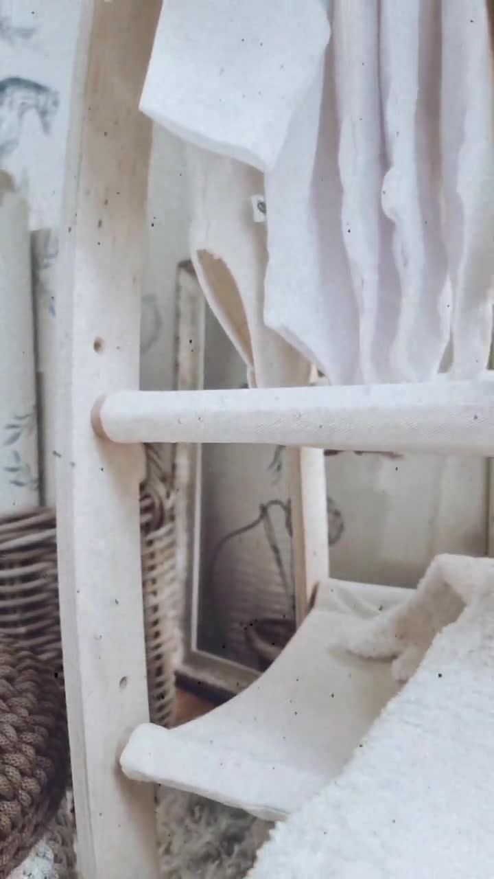 MAMOI® Dressing up rail for kids made of natural wood, Baby accessories, Children clothes rail, Baby wardrobe clothes storage modern design video poster