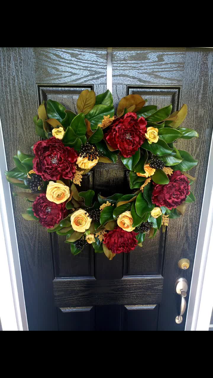 Red Door Wreaths - Red Wreaths - Spring Wreath - Summer Wreath