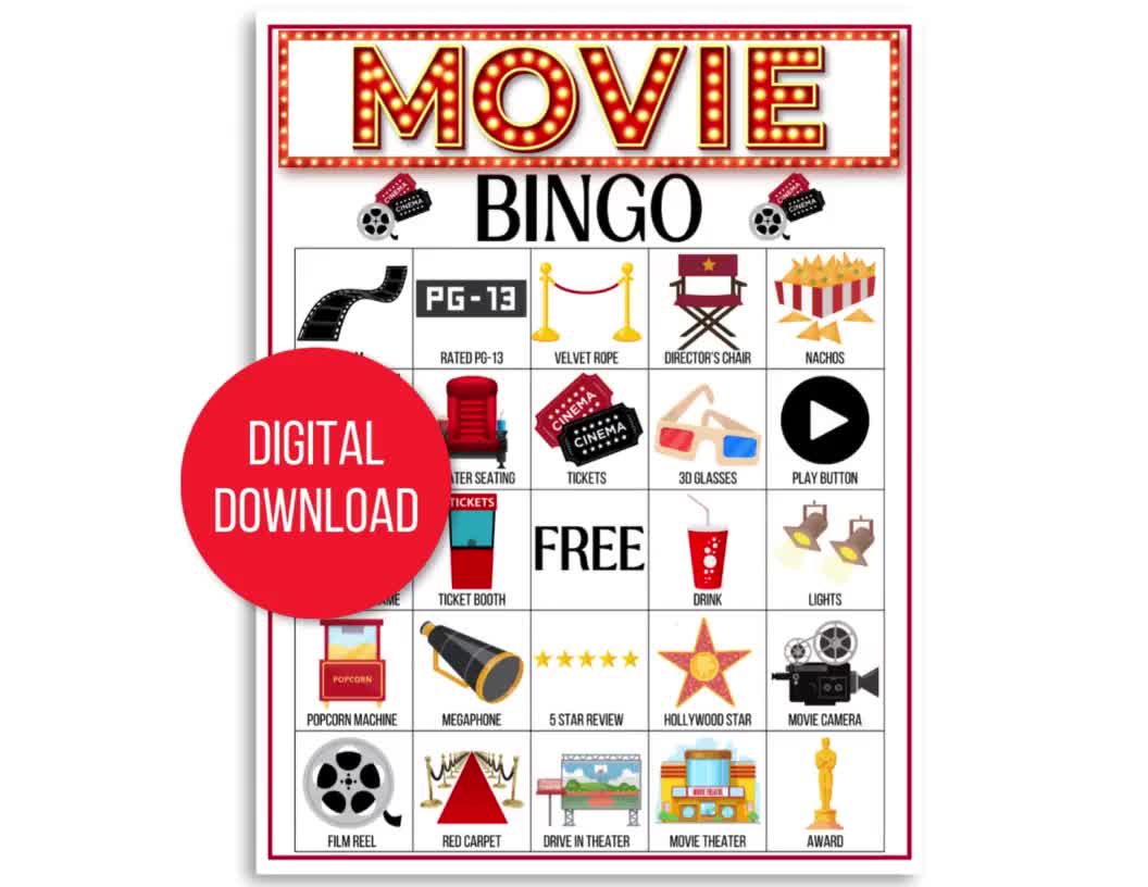 Printable Disney Movie Bingo Cards For Family Movie Night