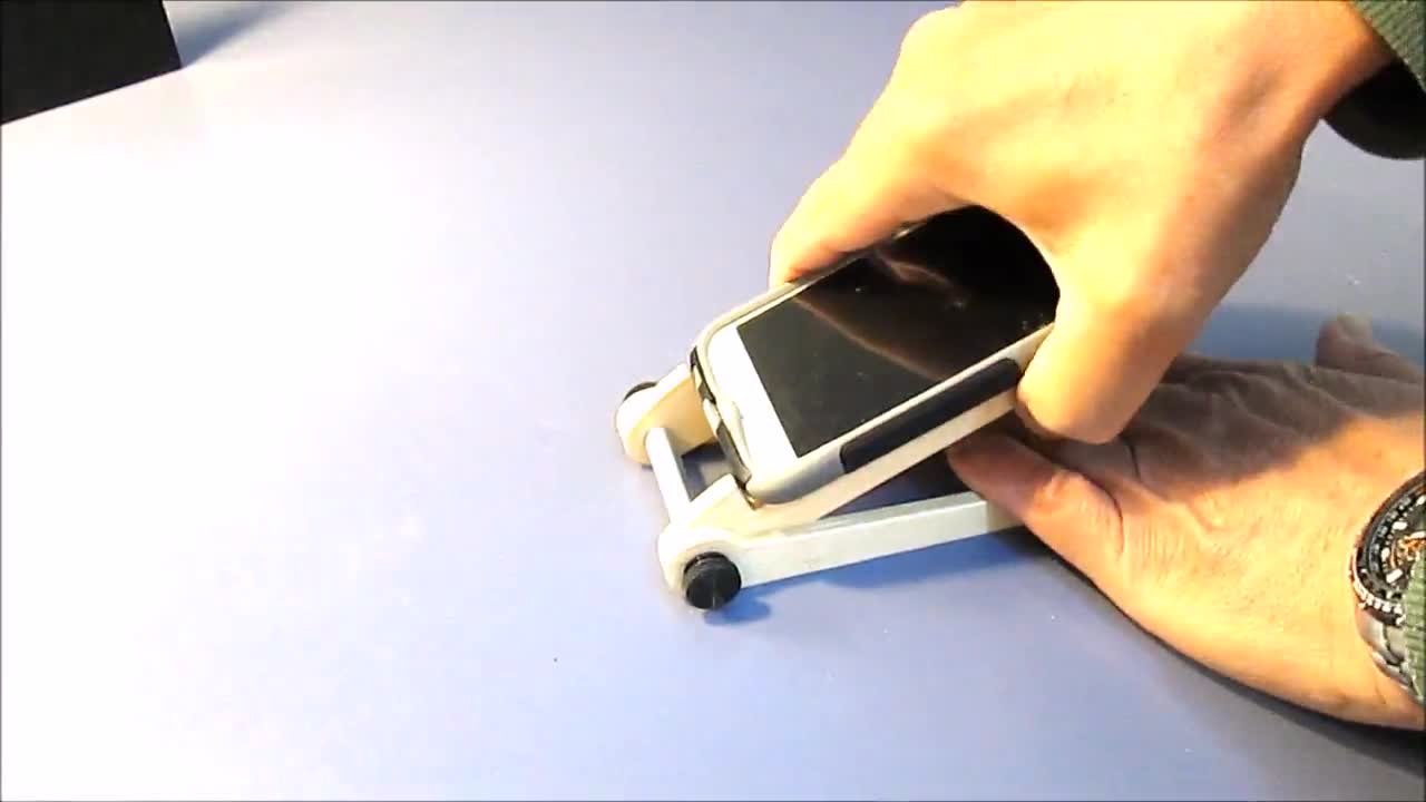 Adjustable Angle Phone Stand and iPhone Holder | Modern Wood Desk Cellphone and Smartphone Accessory | Wooden Phone Gadget | Handmade in USA video poster