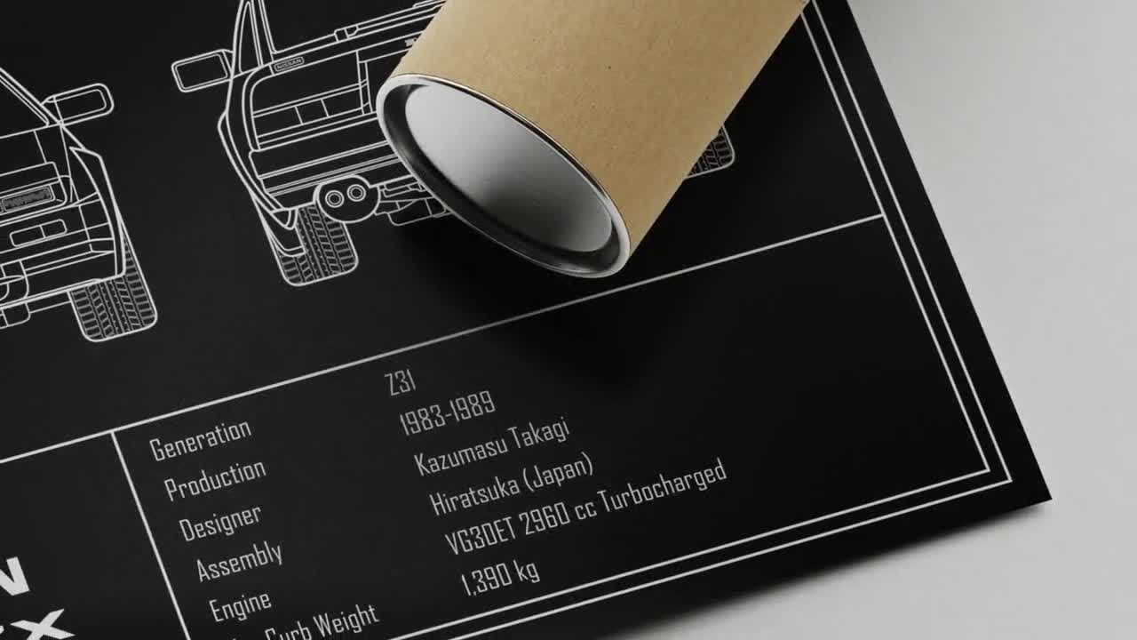 Nissan 300ZX Z31 Blueprint Poster - Etsy