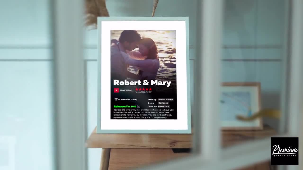 Póster personalizado para parejas de películas foto personalizada