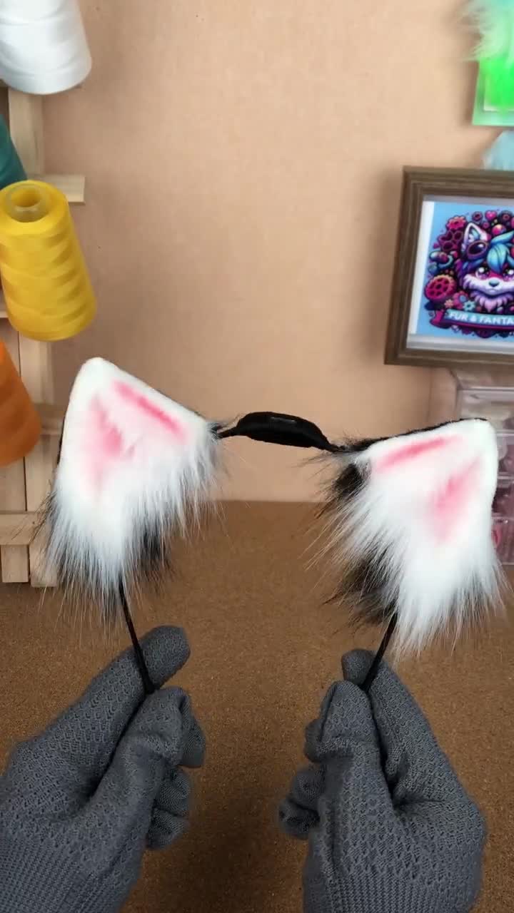 動く猫耳ヘッドバンド 電動コスプレ 毛皮のぴくぴく動く耳 猫耳ヘッドバンド ファーソナコスチューム ハロウィンアクセサリー ファースーツ愛好家へのギフト, image size:720x1280