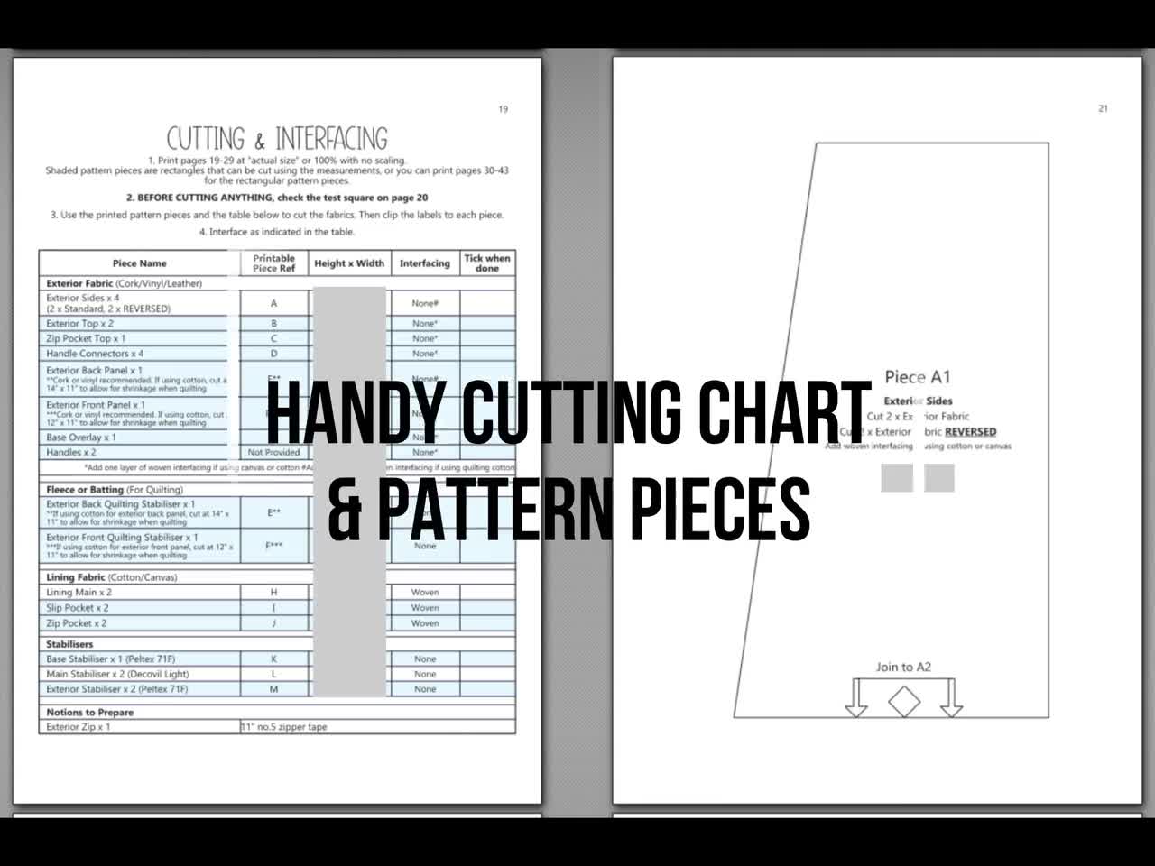 Muerqo Tote - PDF Digital Sewing Pattern - Country Cow Designs Ltd