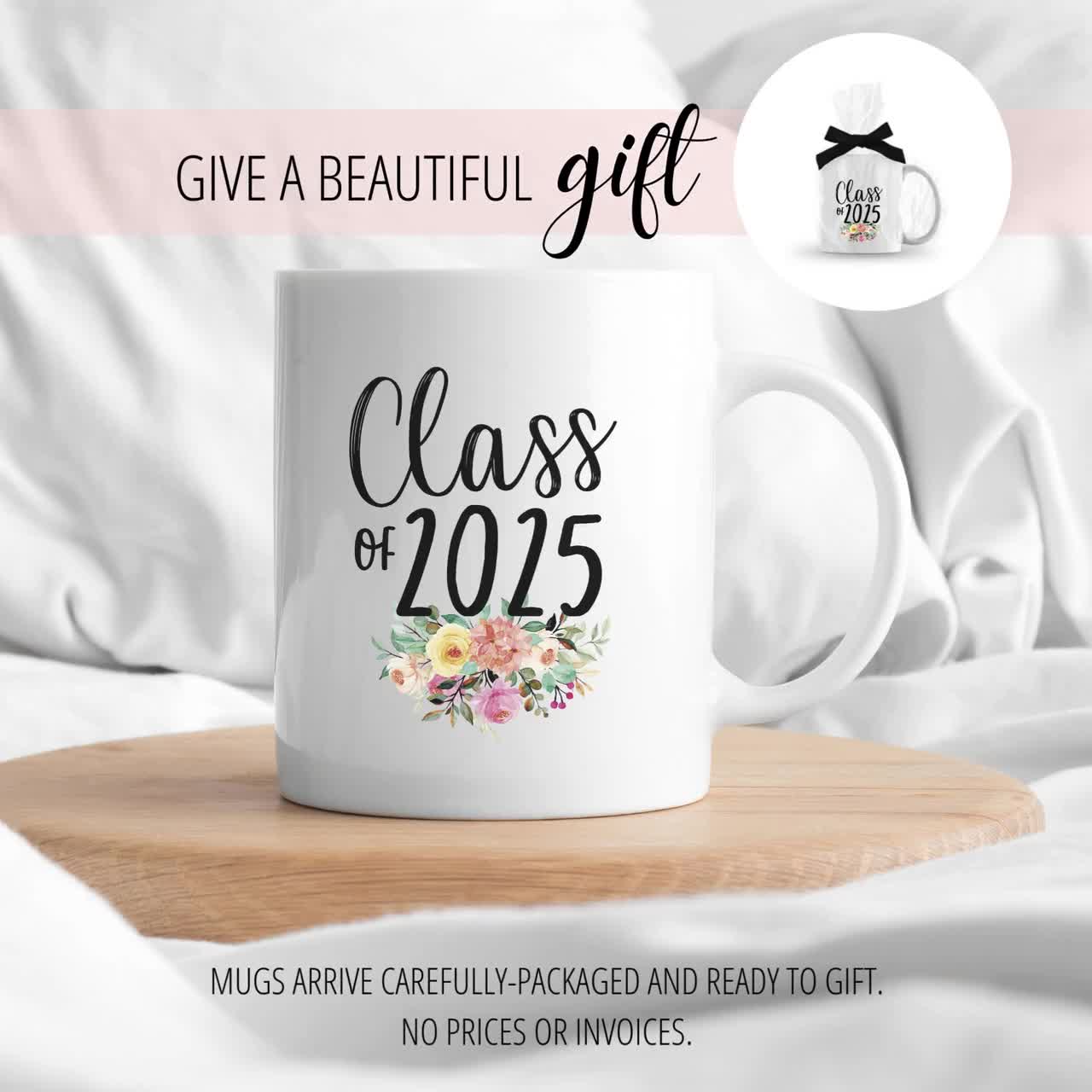 Onebttl Regalo De Graduación 2025 – Taza Con Sombrero De Doctorado Bachelor Con Iniciales, Regalos Personalizados, Taza De Café, Idea De Regalo Para Bachelor Master Abitur, Exámenes De Inventarios