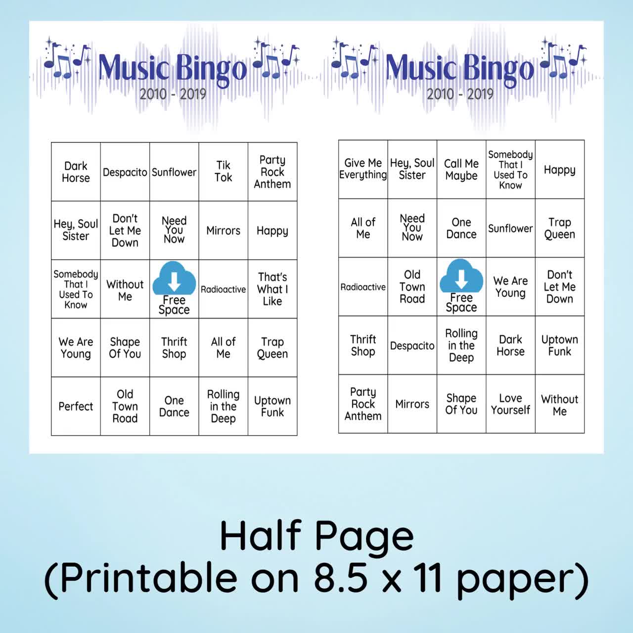 Jogo de Bingo Musical, Músicas de 2010 a 2019, 30 Cartelas de Bingo (Download Digital) video poster