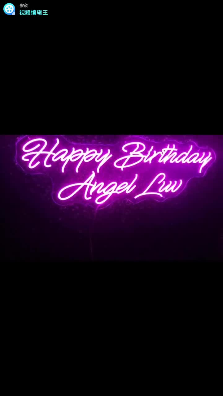 Buy Happy Birthday Angel Love Neon Sign Neon Light for Wall Decor ...