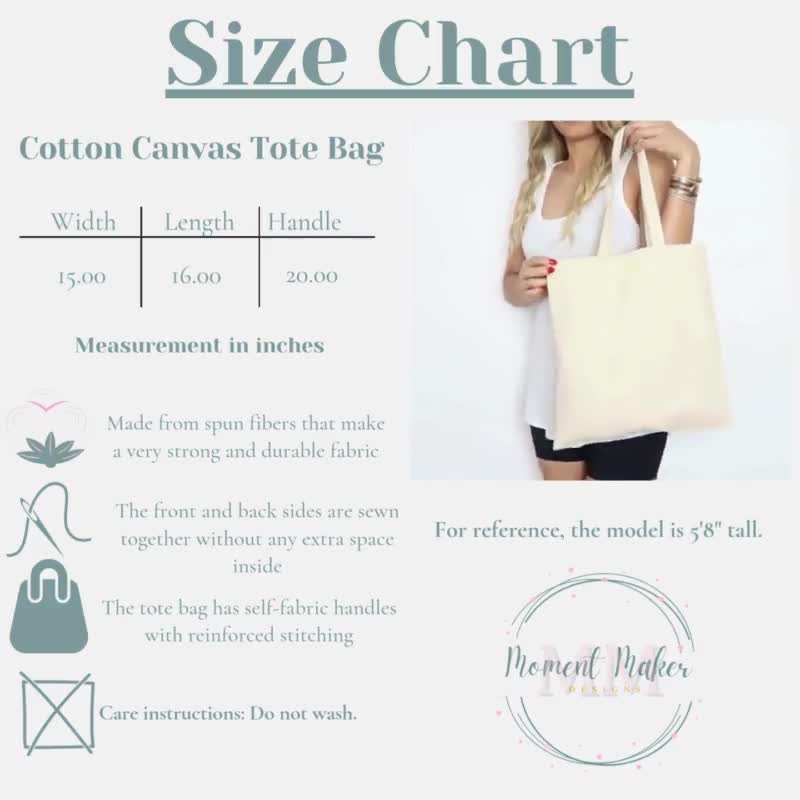 Book Lover Tote Bag – Cute Reusable Canvas Shopping Bag With 'I'm All Booked' Print, 13.78x15.7 Inch Cotton Tote For Women - View #3