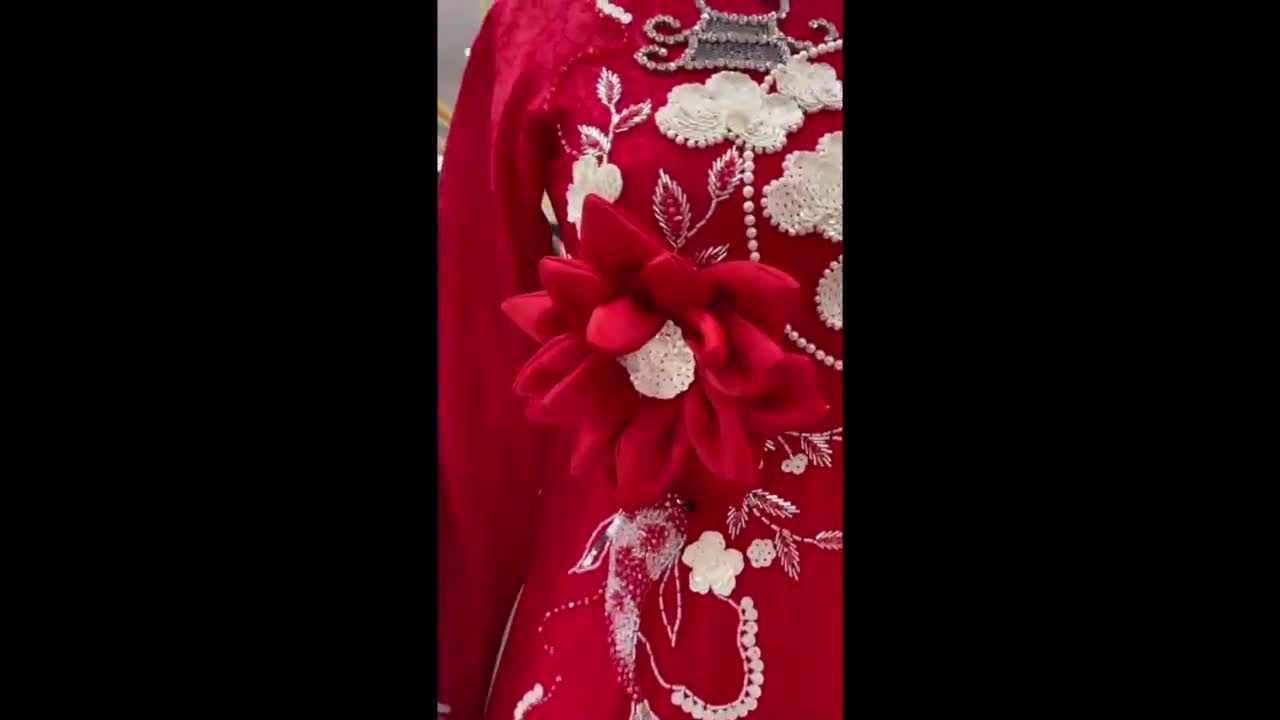 Beautiful Red Embroidery Traditional Vietnamese Wedding Ao Dai, Custom  Tailored Traditional Vietnamese Bridal Ao Dai Made to Order 