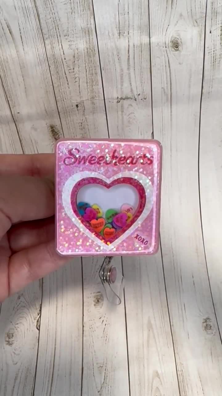 Candy Sweethearts Box Badge Reel, Nurse Badge Reel, Teacher Badge