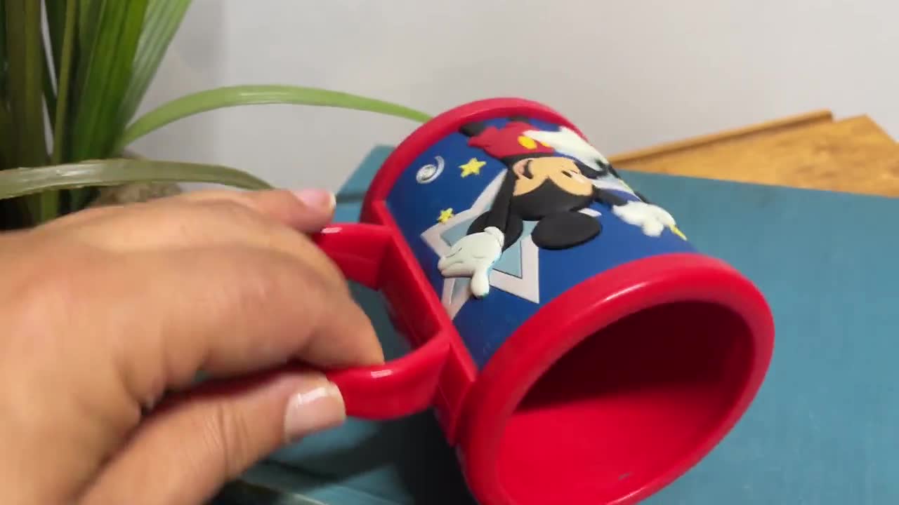 ディズニー ミッキーマウス キッズカップ プラスチック 飛散防止