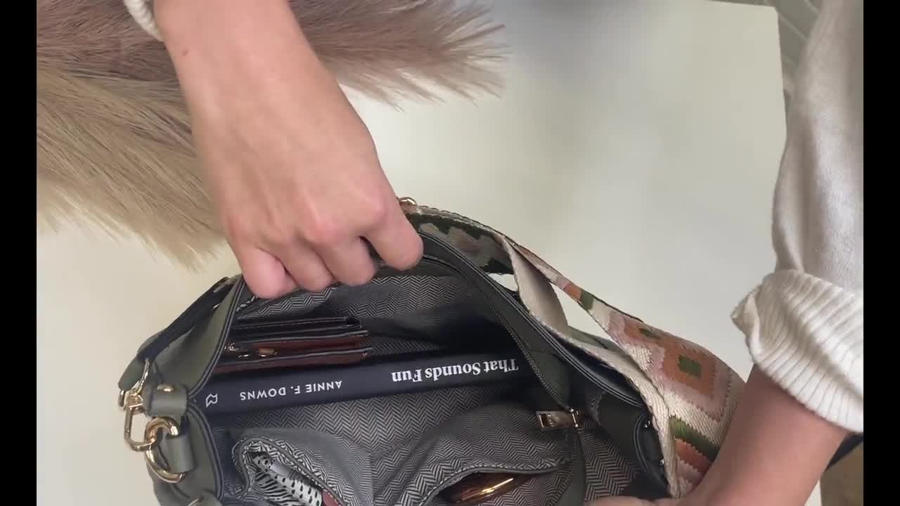 Ashley Pink Crossbody Bag with Guitar Strap
