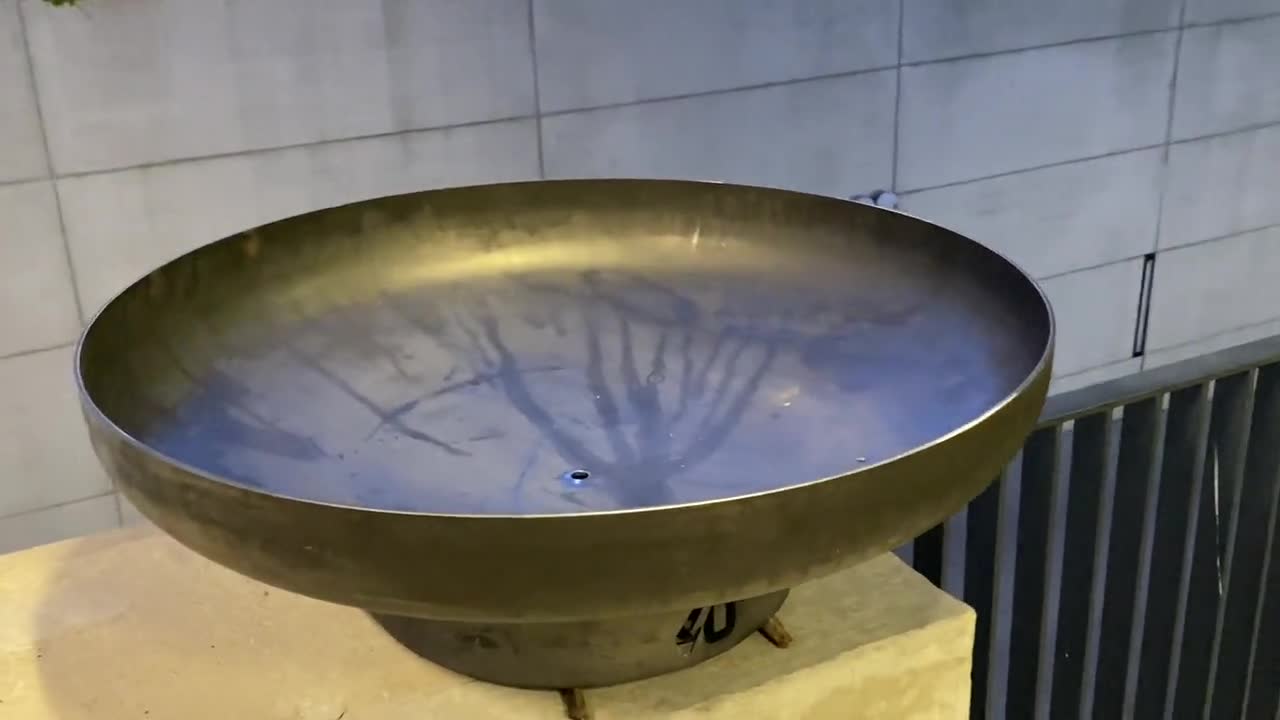 Round Concrete Fire Pit, Large, Unique, Custom Handmade Real Concrete Fire  Pit With Rust Metal Bowl. 