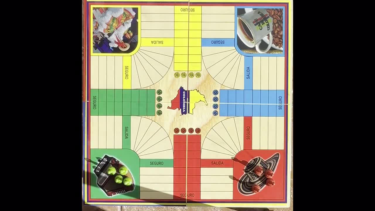 Tablero De Parques Colombiano, Colombian Parques Board Game, Parcheesi  Board Game, Juegos De Mesa para Adultos, Productos Colombianos, Colombia