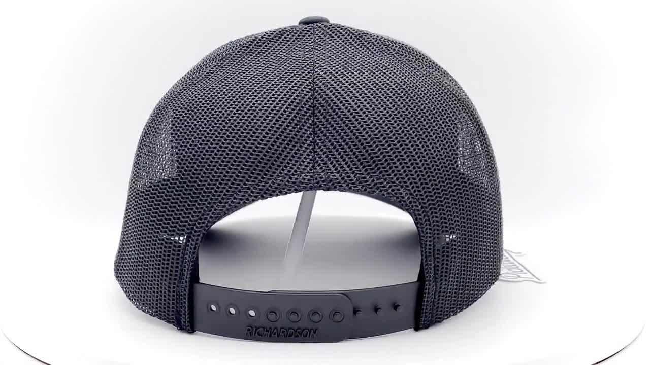 Casquette Avec Patch Vintage Casquette Richardson 112 Noire Avec Patch Vintage Komatsu - Style Camionneur Réglable Okinawa Rush - Foto 2