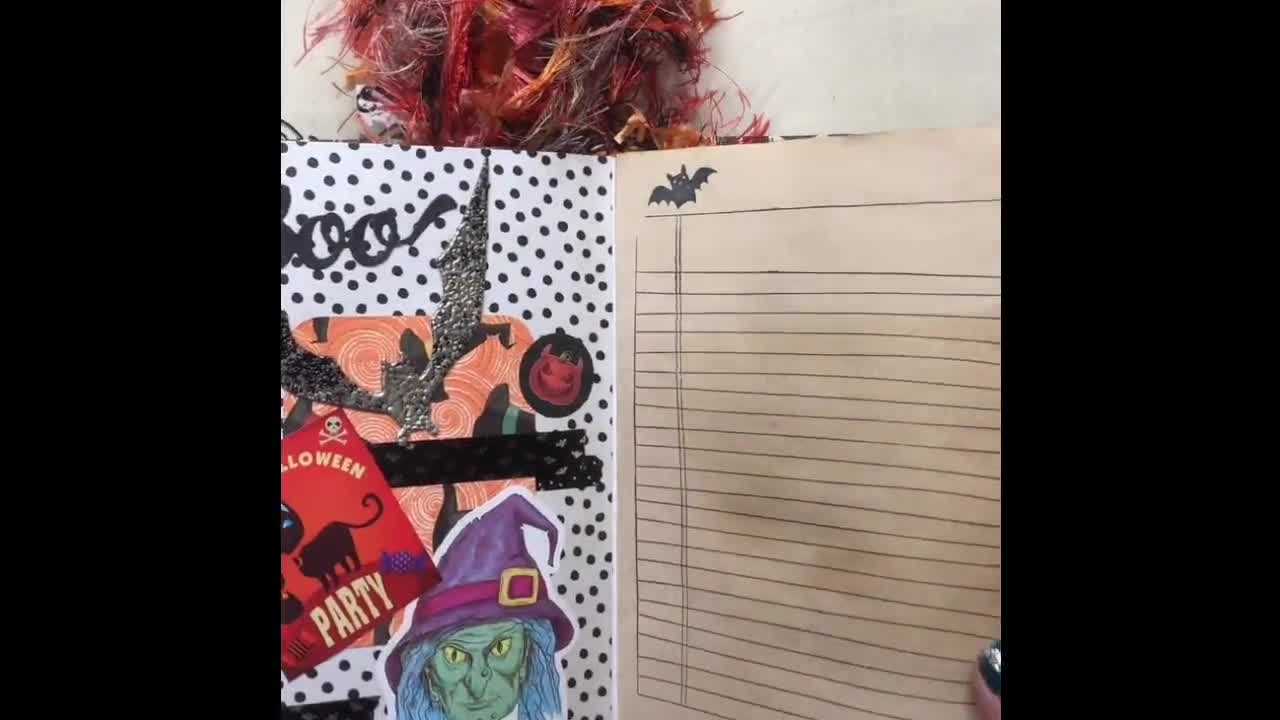 Vintage Halloween Junk Journal Ephemera