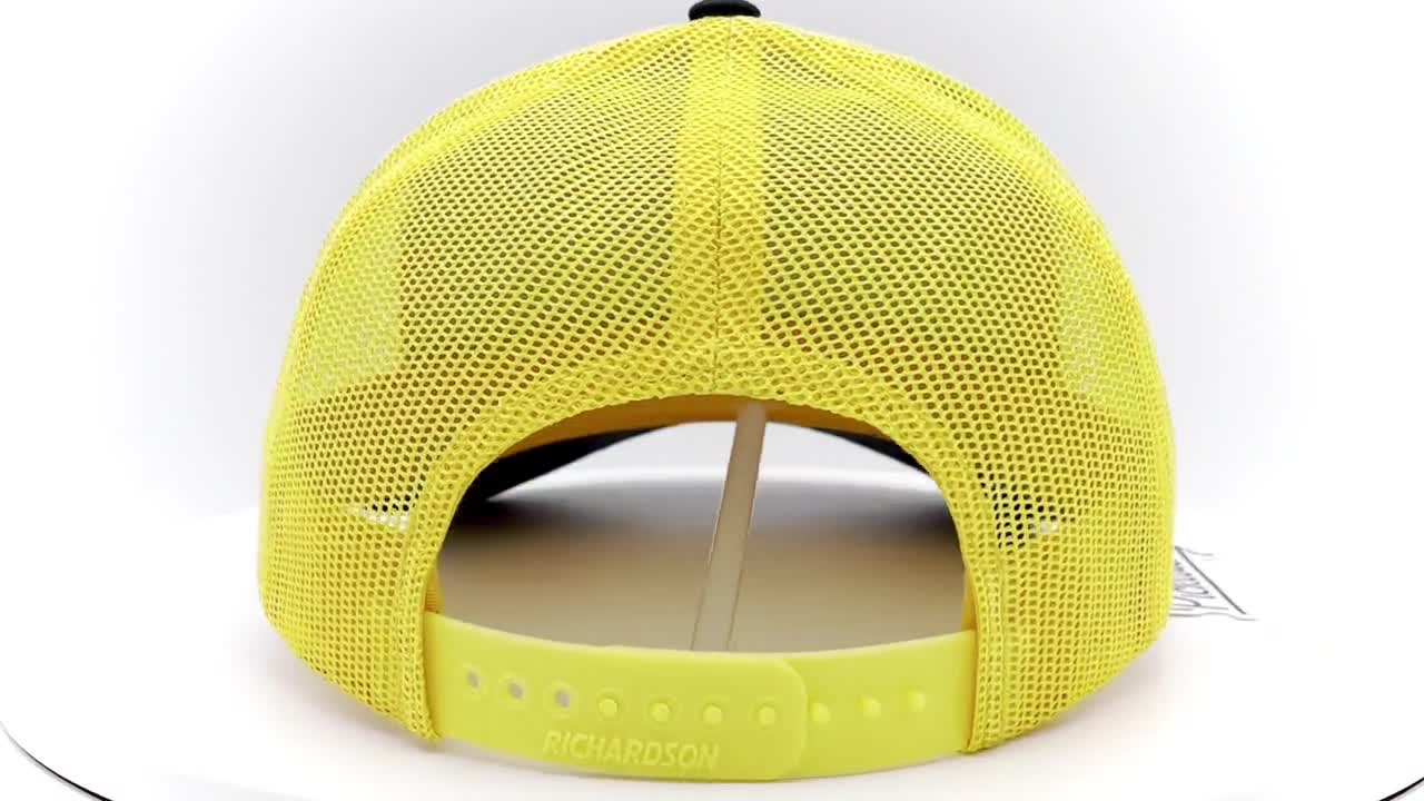 Casquette Avec Patch Vintage Casquette Richardson 112 Noire Avec Patch Vintage Komatsu - Style Camionneur Réglable Okinawa Rush - Foto 11