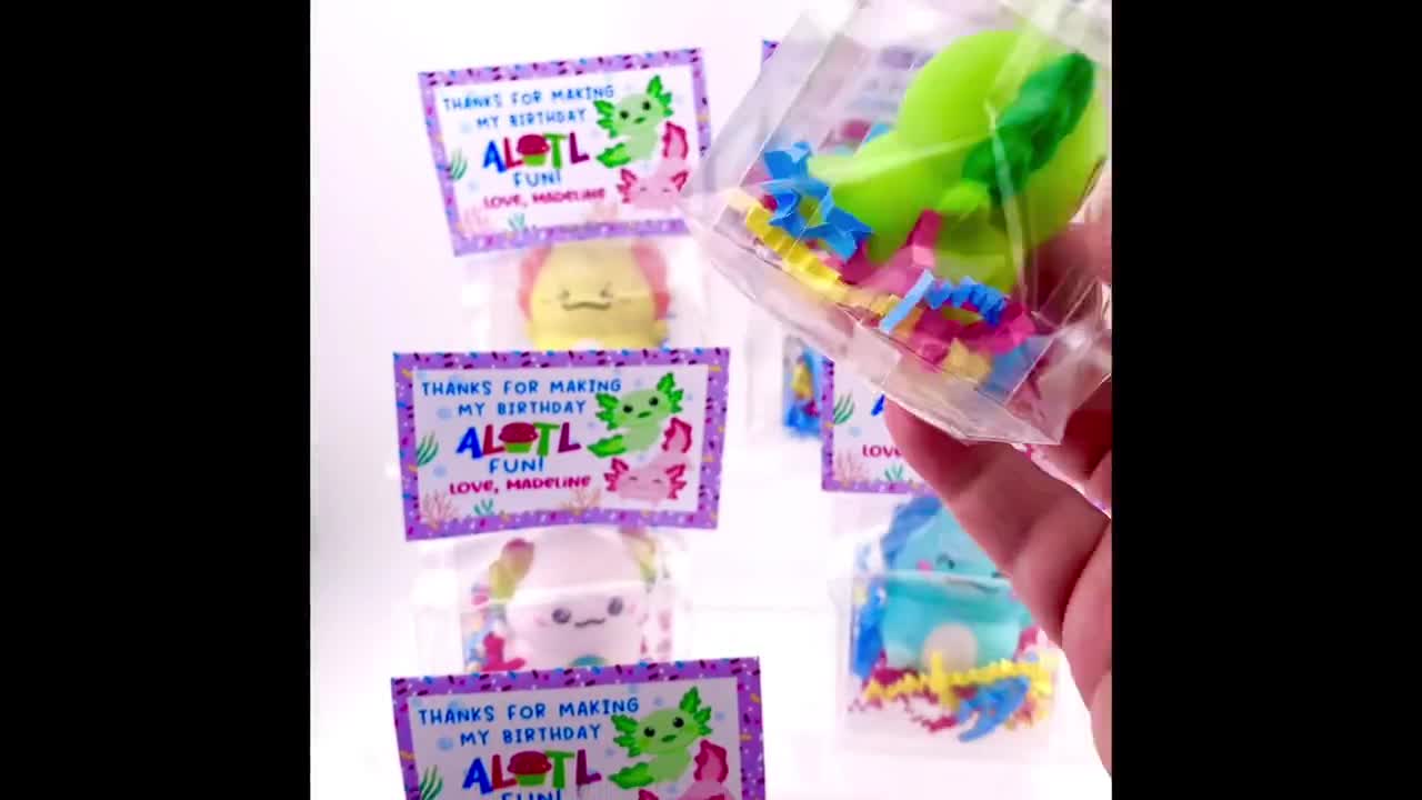 thumbnail image 2 of 30 Pcs Axolotl Bath Toys - Pink Rubber Squeaky Float Toys For Pool & Bath Time 2 of 12