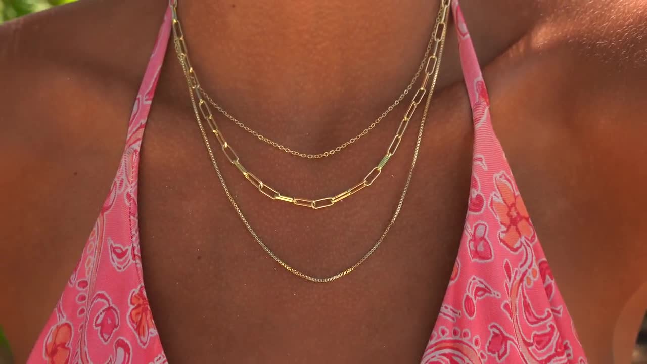 Open Triangle Pocket Chain  Layered choker necklace, Layered