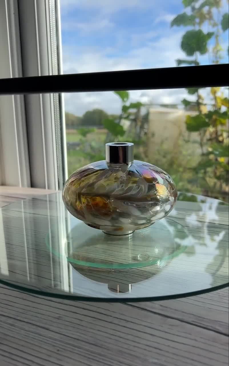 Handmade Mouth Blown Sphere Reed Diffuser by Nobile Glassware video poster