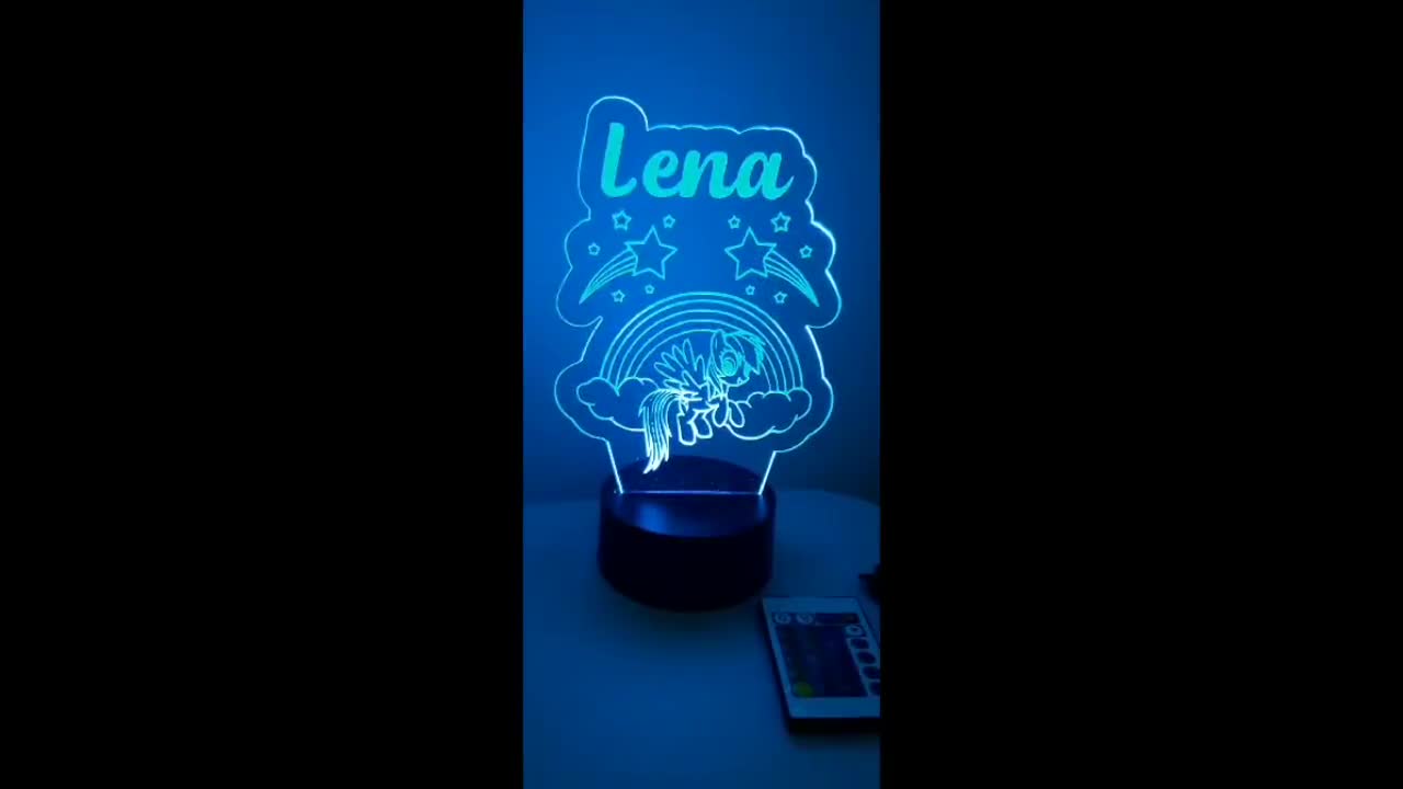 Personalized My Little Pony Sign, Shutterfly LED Sign, Shutterfly Night  Light, LED Night Light, LED Light Base, Remote Control 