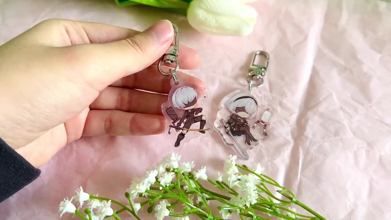 Acrylic Nier: Automata Charms/keychains | 2in. 2B | 1.5in. 9S