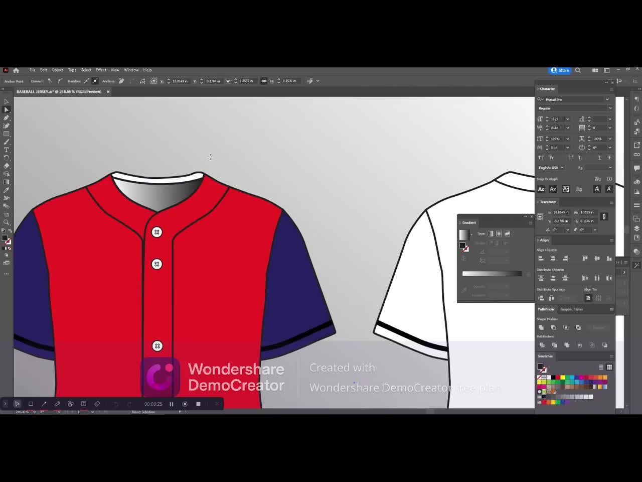 Template baseball jersey over hoodie vector illustration flat wall