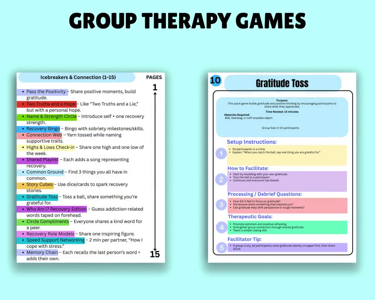 Addiction Recovery Group Therapy Games: CBT Coping Skills Activities video poster