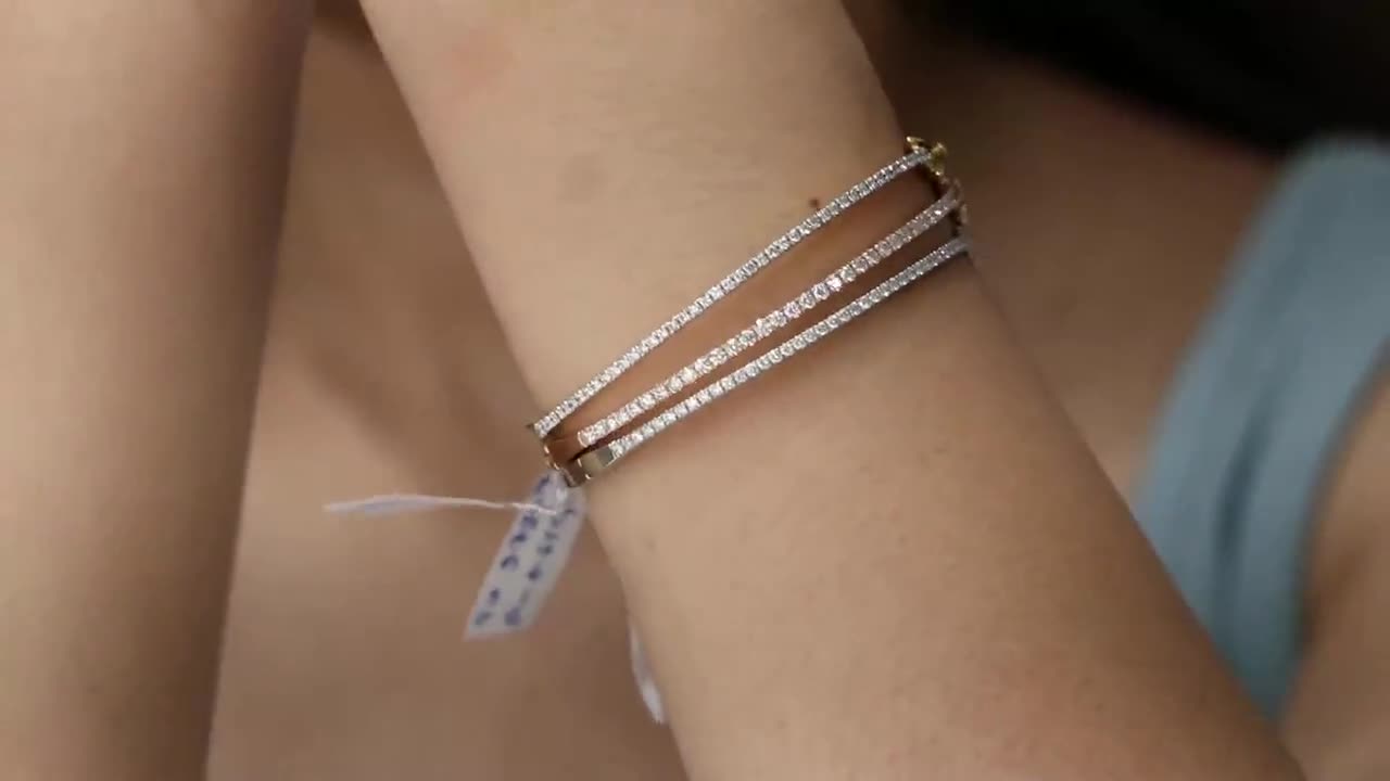スターリングシルバー製キュービックジルコニアハーフエタニティ
