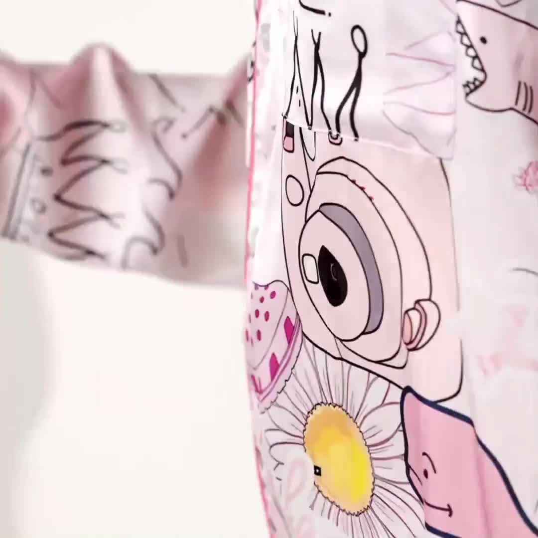 Argyle Villains Ursula Jafar Maleficent Scar Unisex Satin Pajamas, Disney Villains Pajamas, Long Sleeve And Short Styles video poster