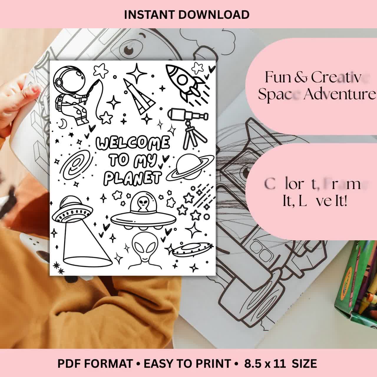 My Little Planet Worksheets: Kids' Space Activity, SEL Craft (PDF) video poster