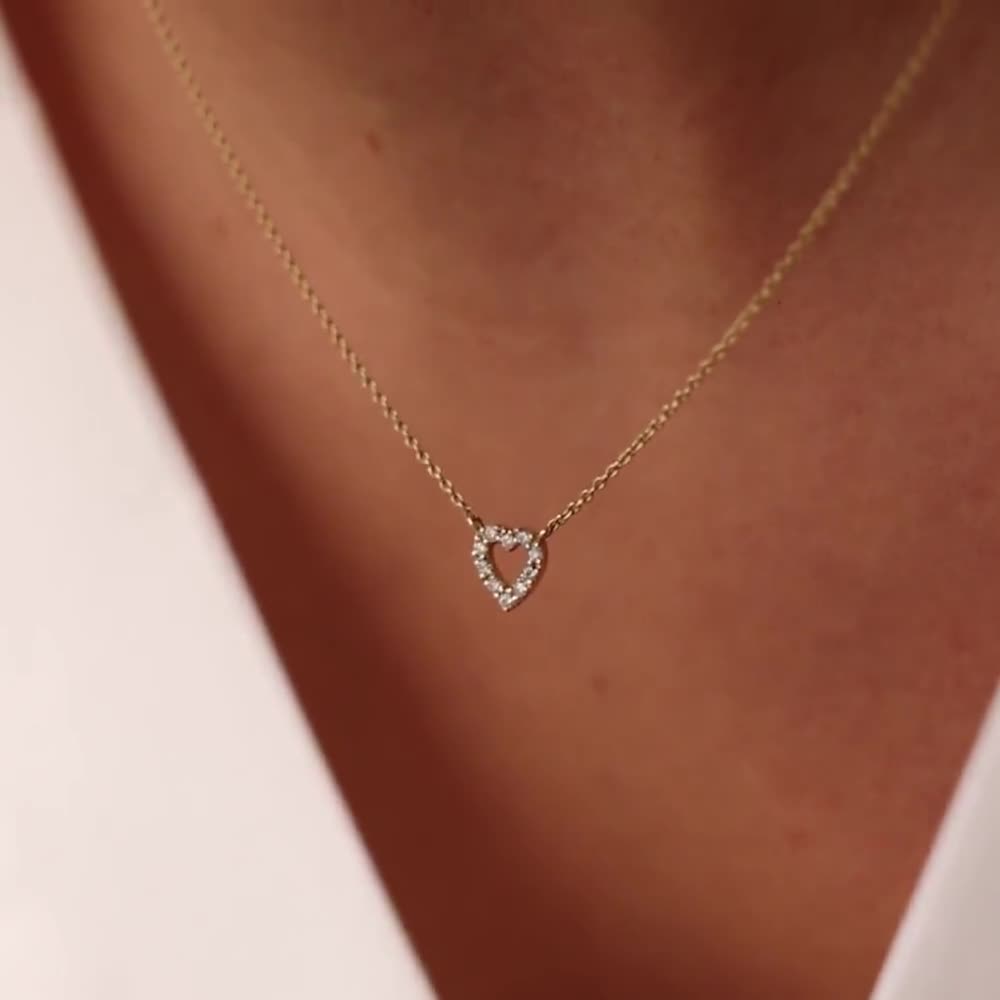 Small Diamond Heart Necklace